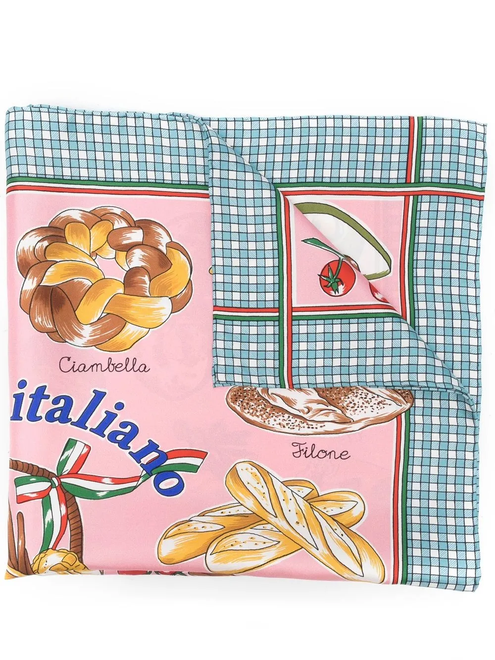 

Dolce & Gabbana mascada de seda con estampado gráfico - Rosado
