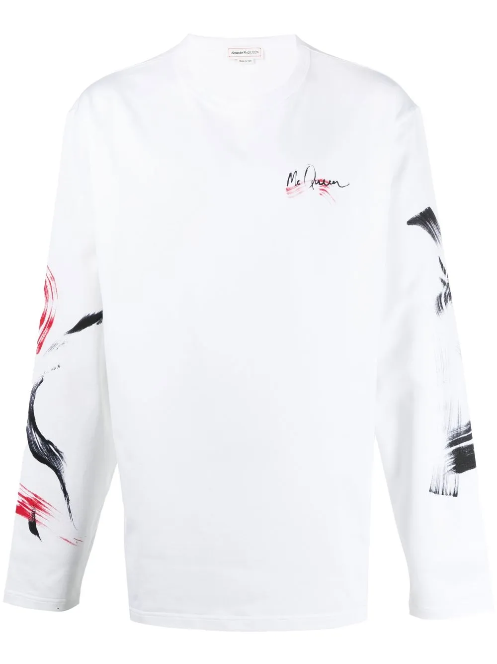 

Alexander McQueen sudadera con estampado de acuarela - Blanco