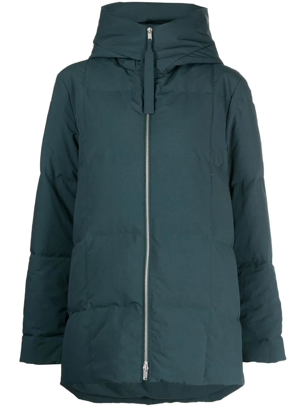 

Jil Sander padded hooded down jacket - Green