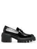 Stuart Weitzman Soho 60mm platform leather loafers - Black