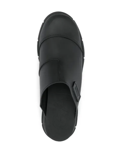 Genuine Wood Sole Mules | Jane