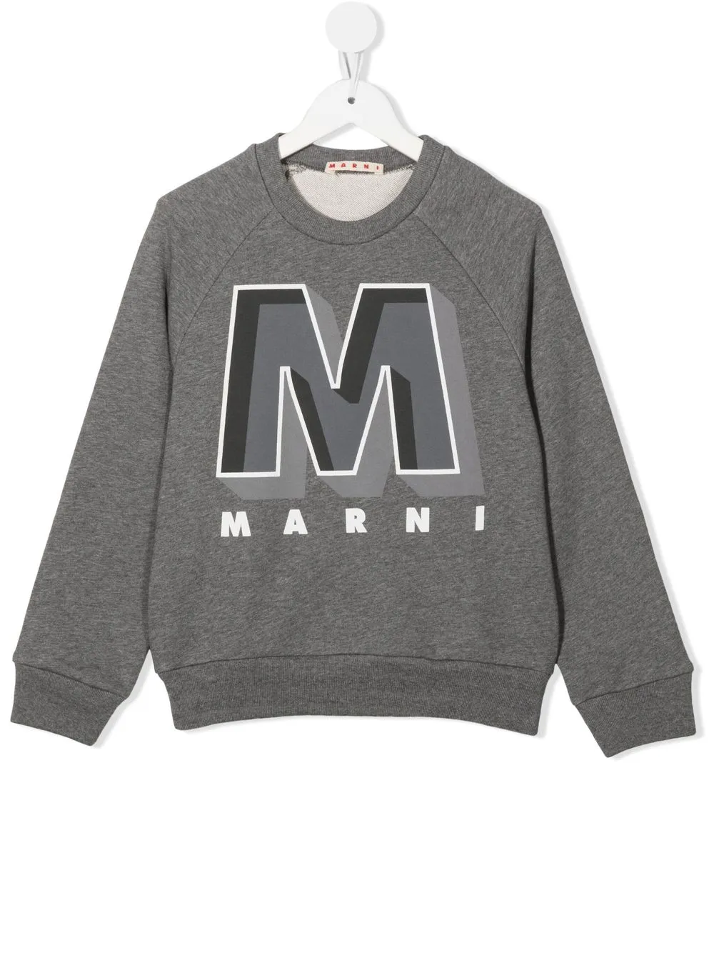 

Marni Kids sudadera con logo estampado - Gris