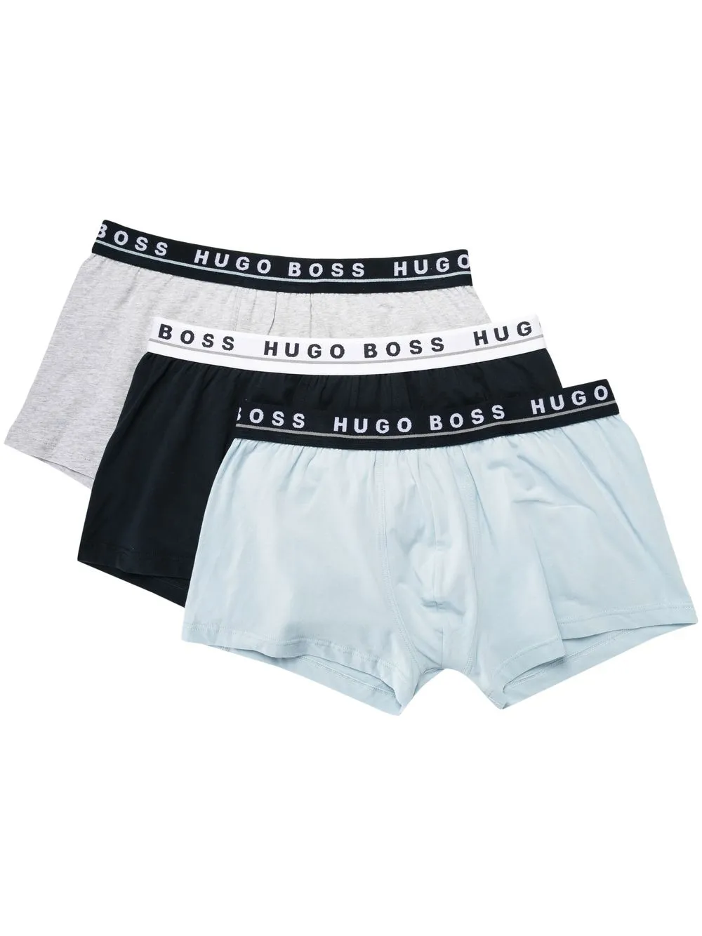 

BOSS pack de cuatro bóxeres con logo en la pretina - Gris