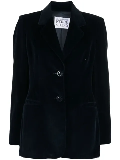Gianfranco Ferré Pre-Owned 1990s notch lapels velvet blazer