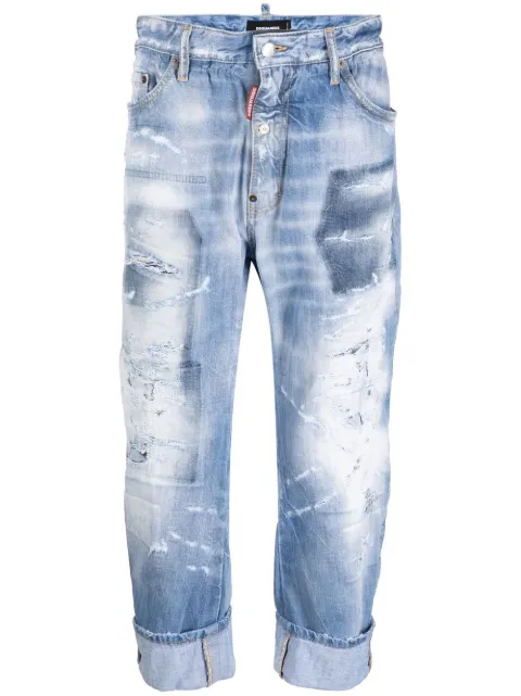 DSQUARED2 distressed cropped jeans