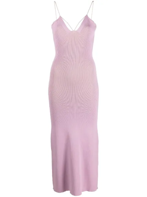 AERON vestido midi con tirantes finos