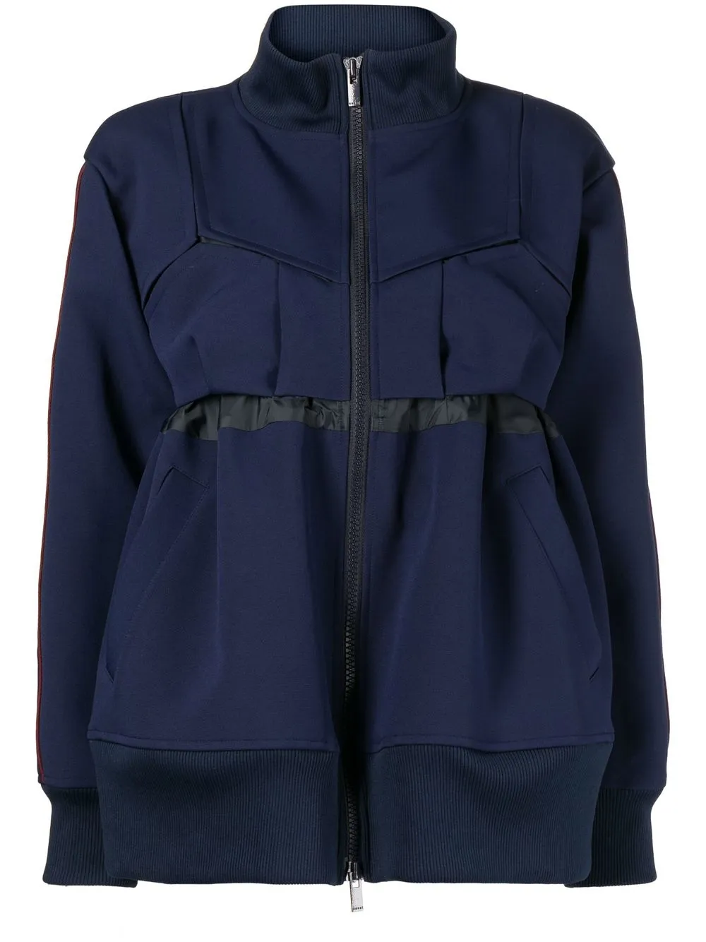 

sacai chamarra bomber oversize con peplum - Azul