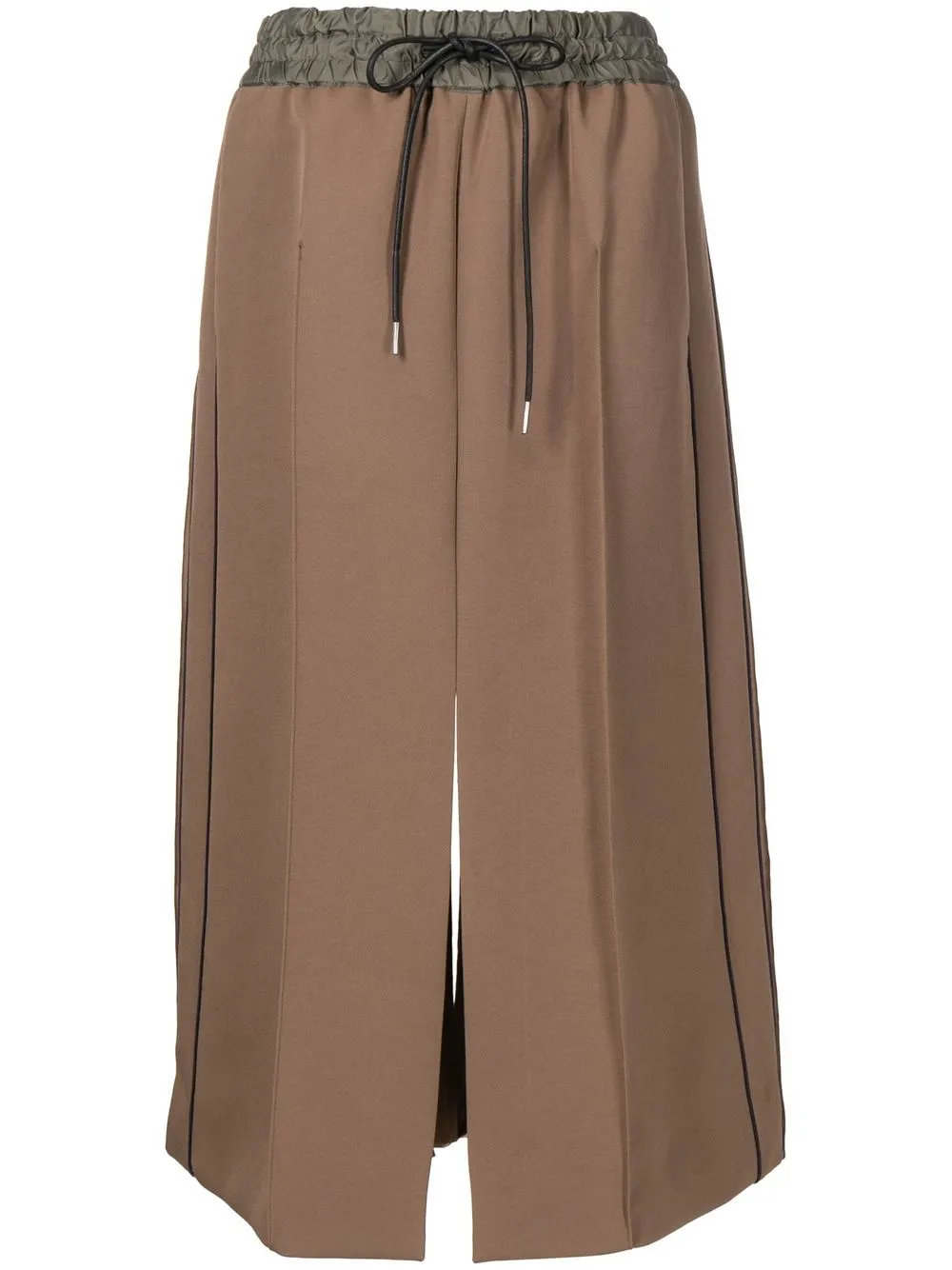 

sacai pleated midi skirt - Brown