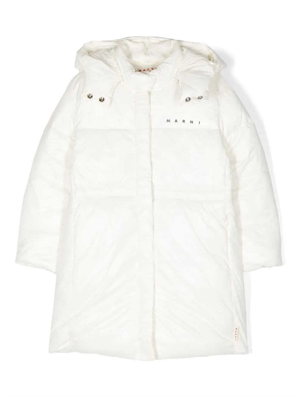 

Marni Kids logo-print padded coat - White