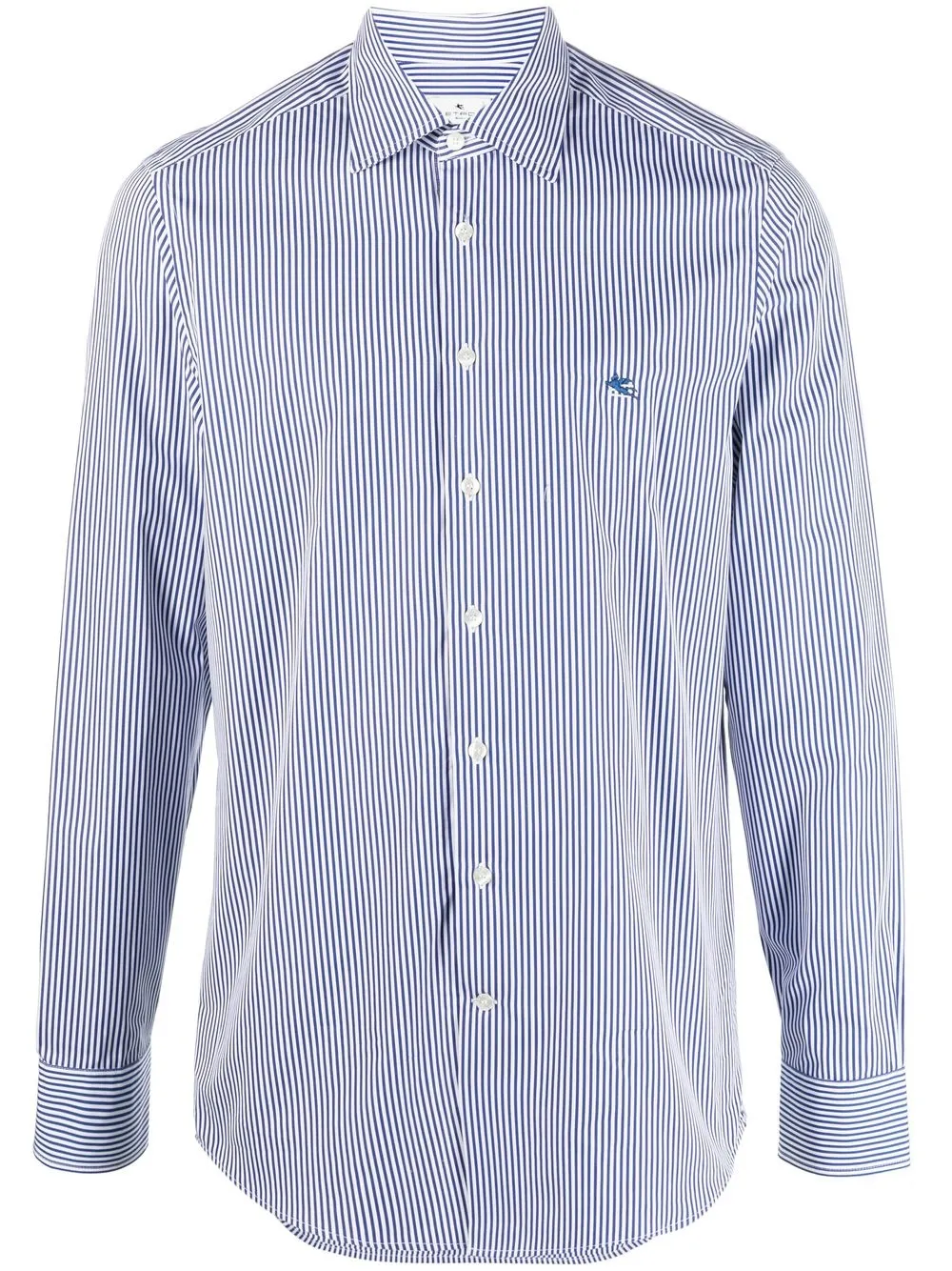 

ETRO camisa manga larga con rayas estampadas - Azul