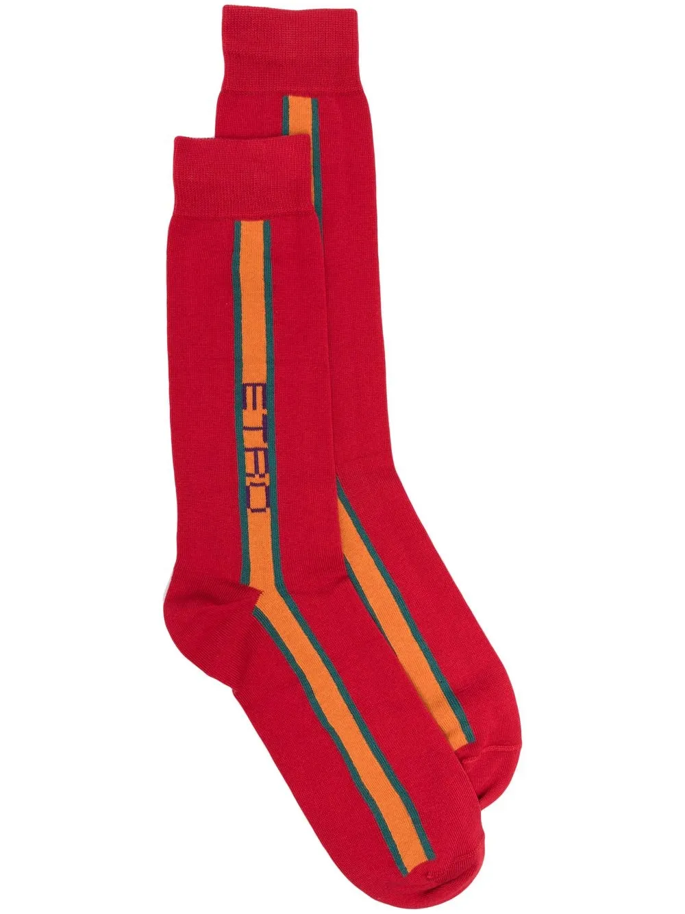 

ETRO stripe-detail socks - Red