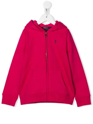 POLO RALPH LAUREN KIDS Polo Pony zip-up Hoodie | Pink | FARFETCH
