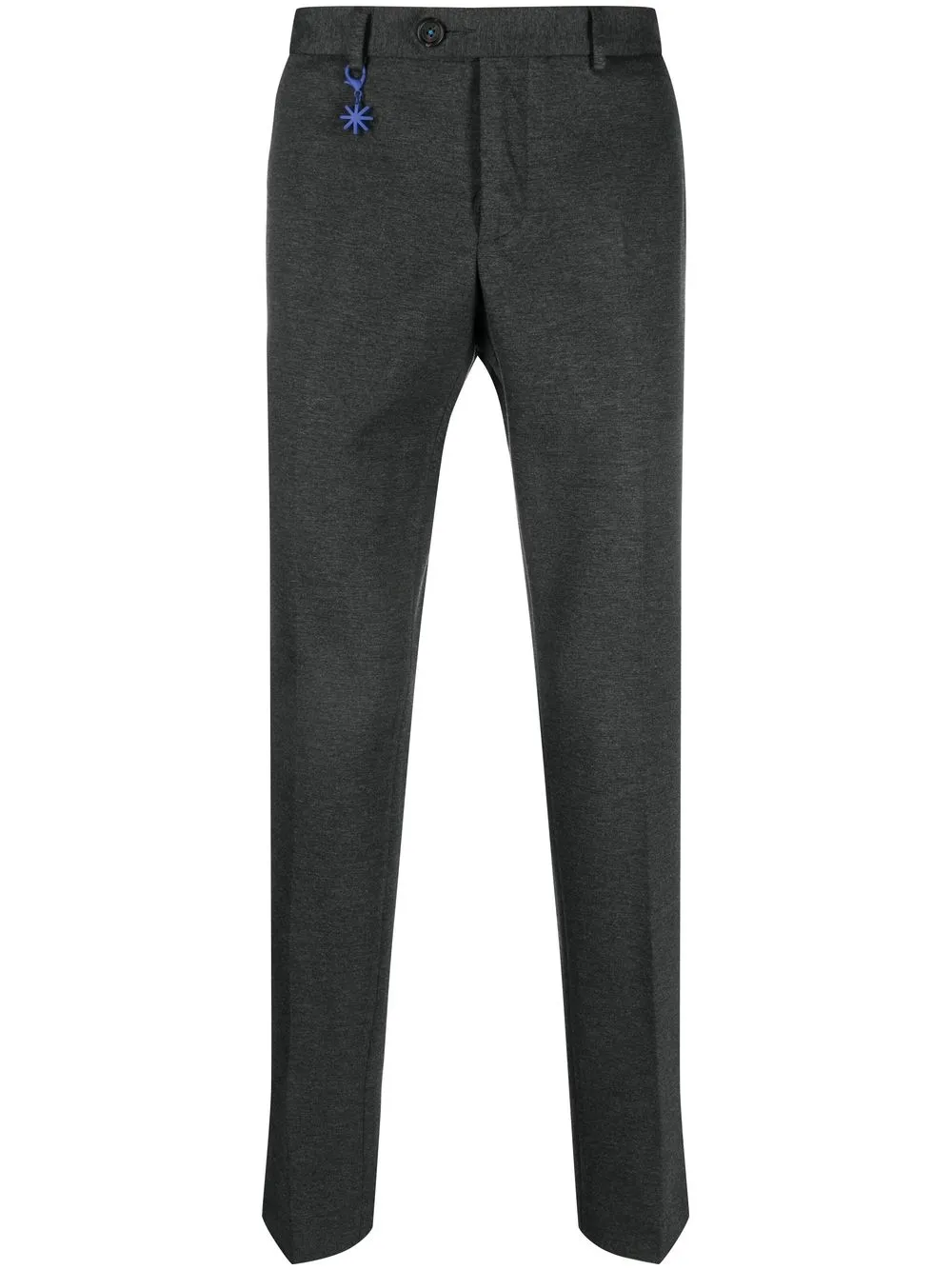 

Manuel Ritz slim-cut logo-charm trousers - Grey