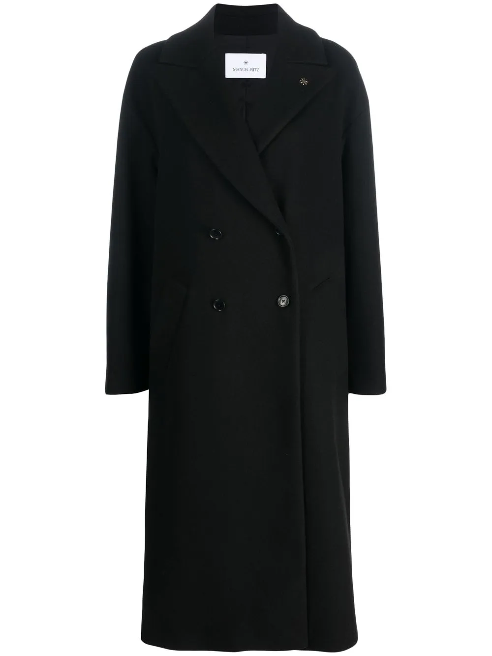 

Manuel Ritz peak-lapels double-breasted coat - Black
