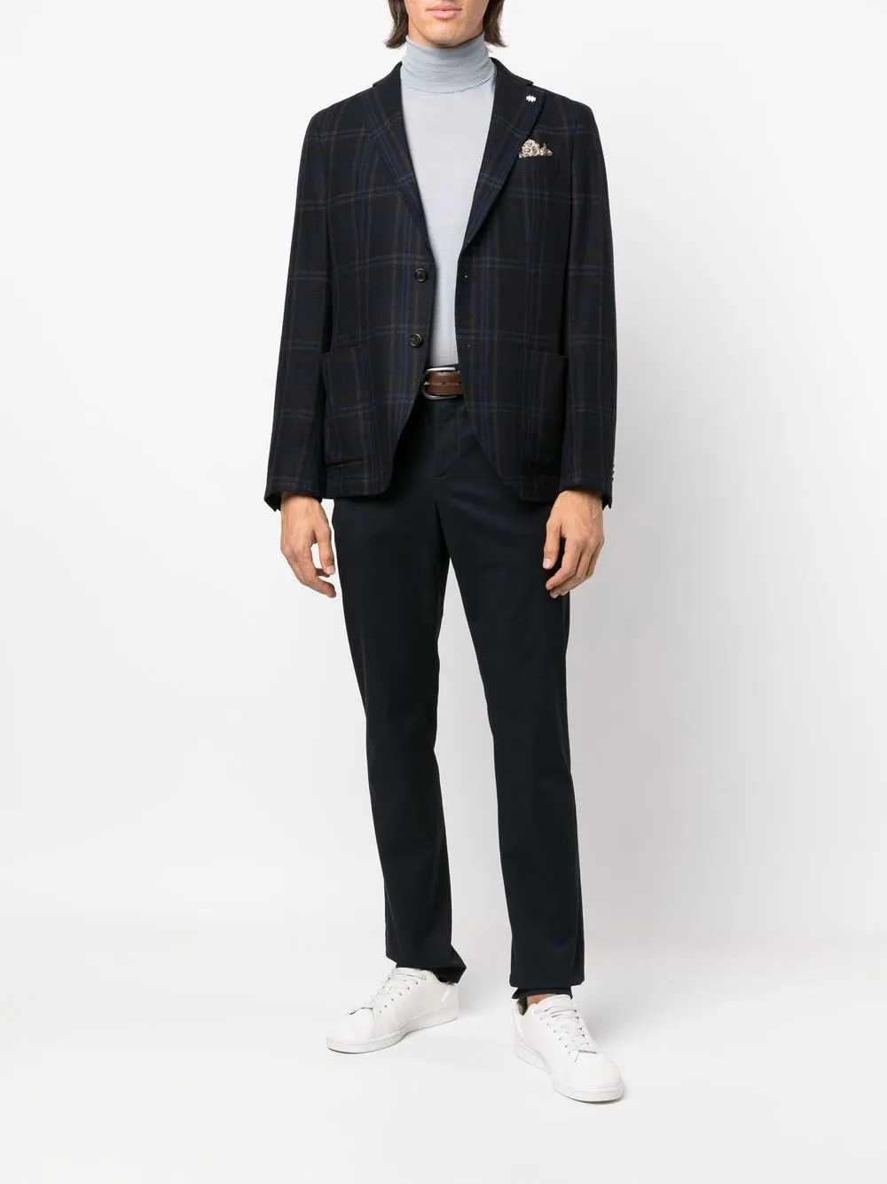 Manuel Ritz Blazer met enkele rij knopen - Blauw