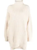 Jil Sander roll-neck ribbed-knit jumper - Neutrals