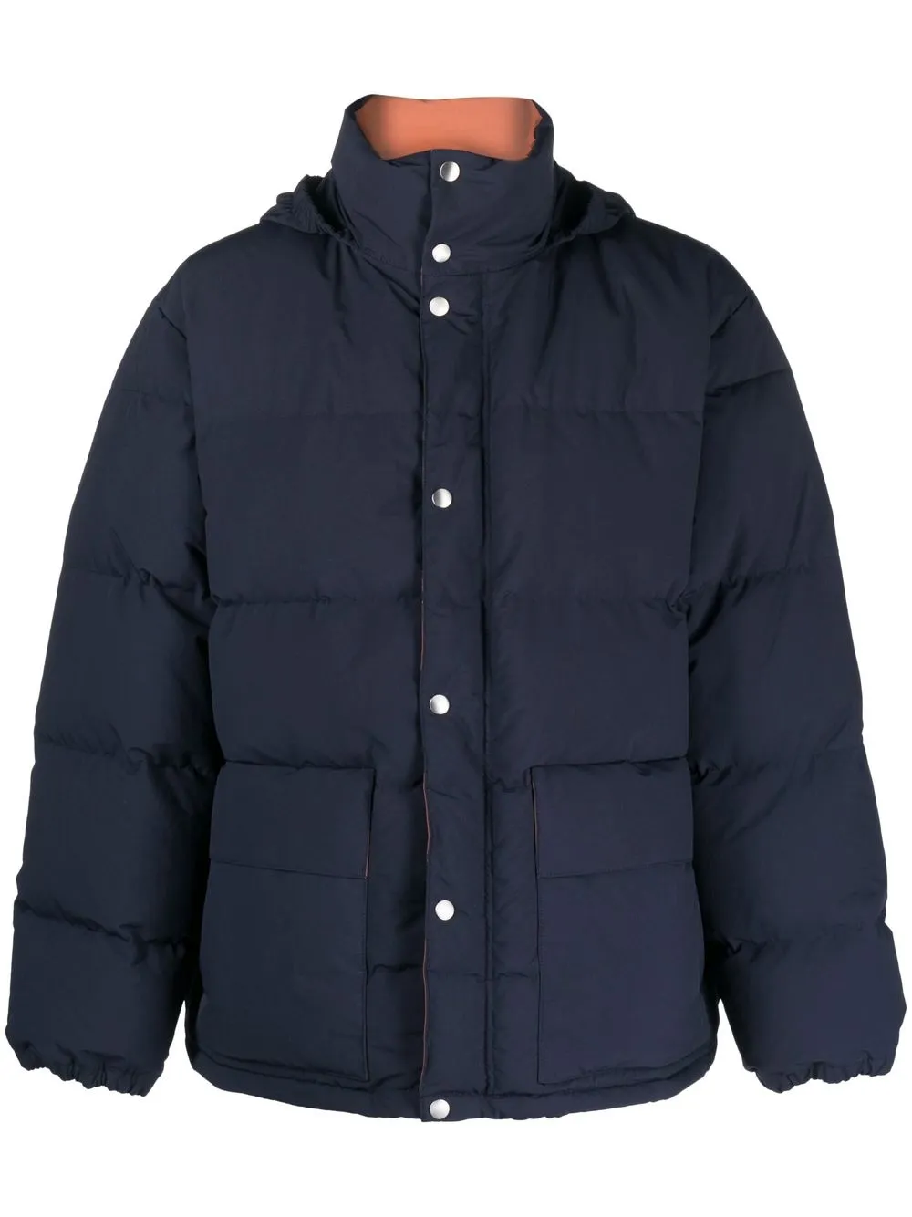 Jil Sander High-neck Padded Down Jacket In Blau