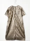 Michael Kors Kids metallic pleated dress - Gold