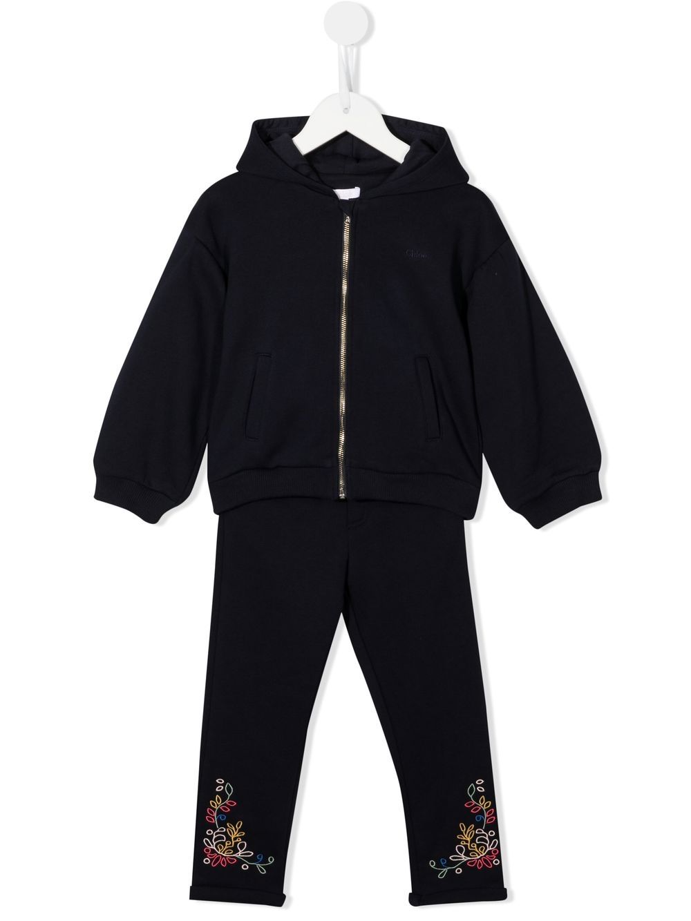 

Chloé Kids embroidered-detail tracksuit set - Blue