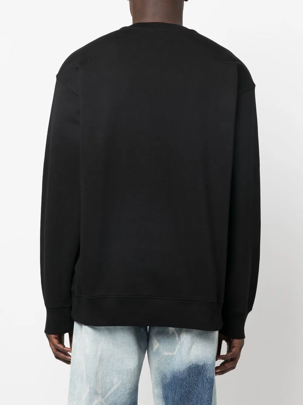 Moschino Logo-print Organic Cotton Sweatshirt In Schwarz