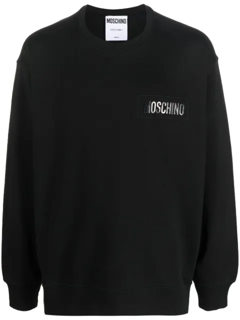 Moschino sudadera de algodón con logo estampado