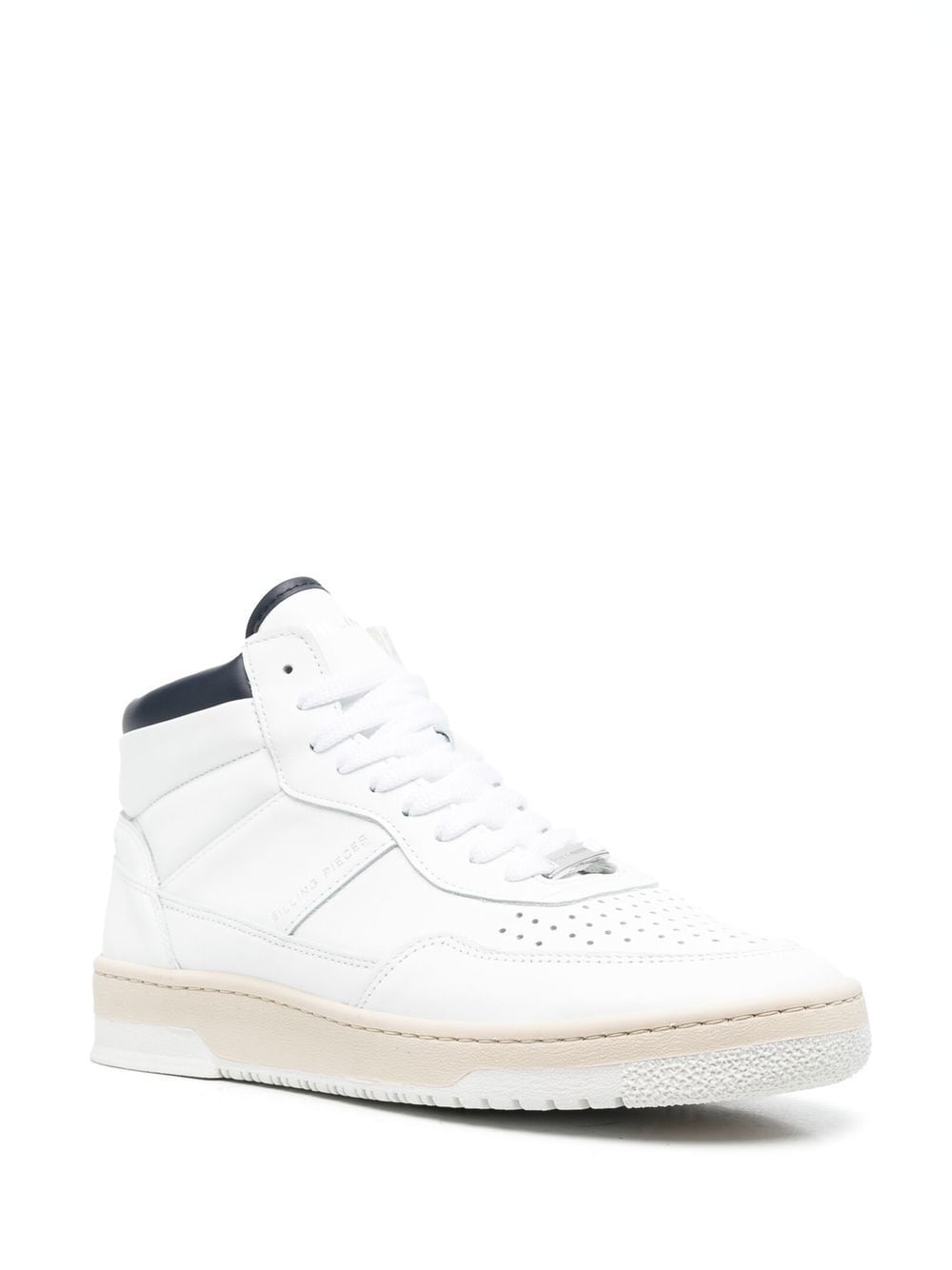 Shop Filling Pieces Mid Ace High-top Sneakers In Weiss