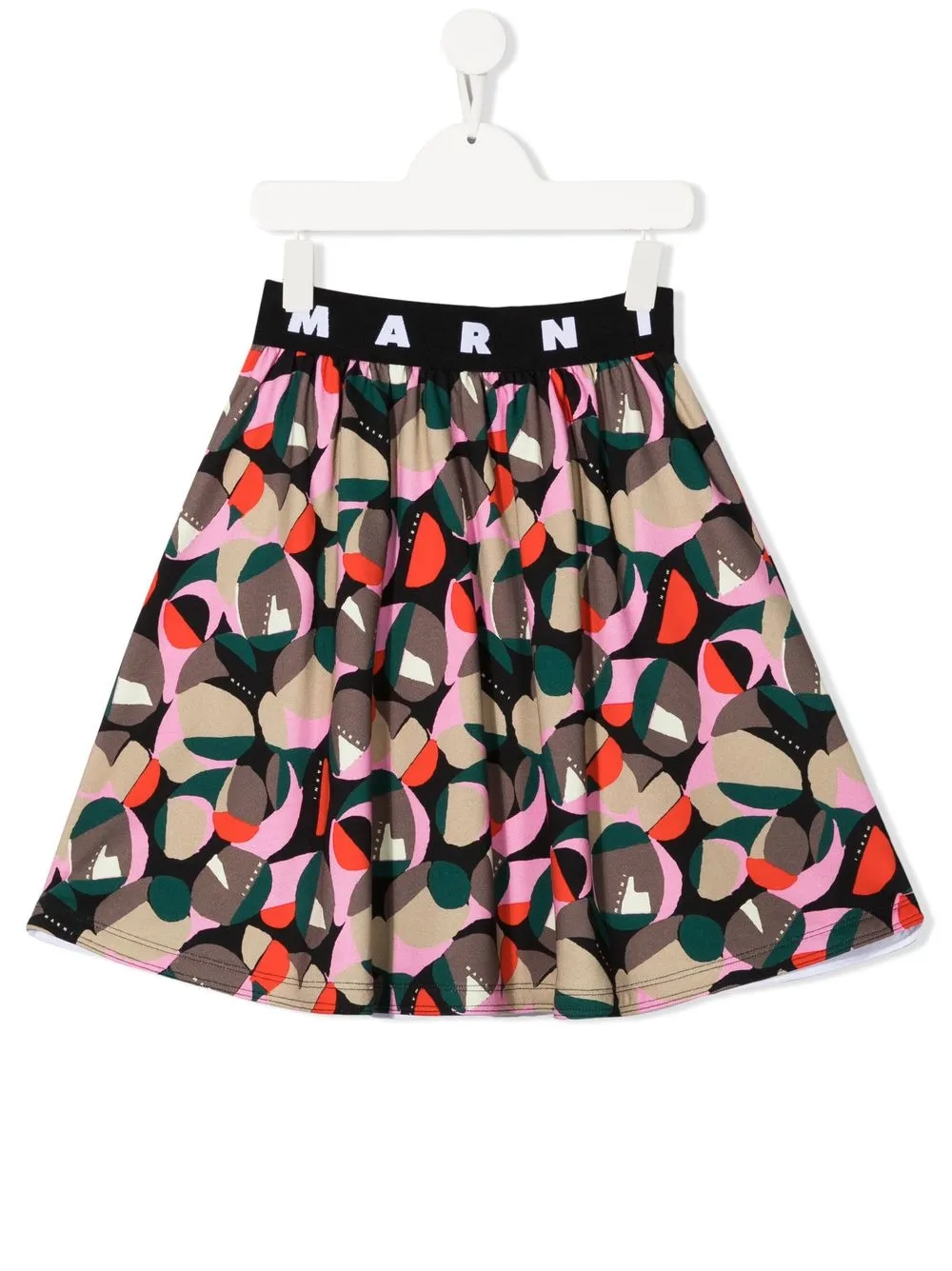 

Marni Kids falda acampanada con estampado geométrico - Negro