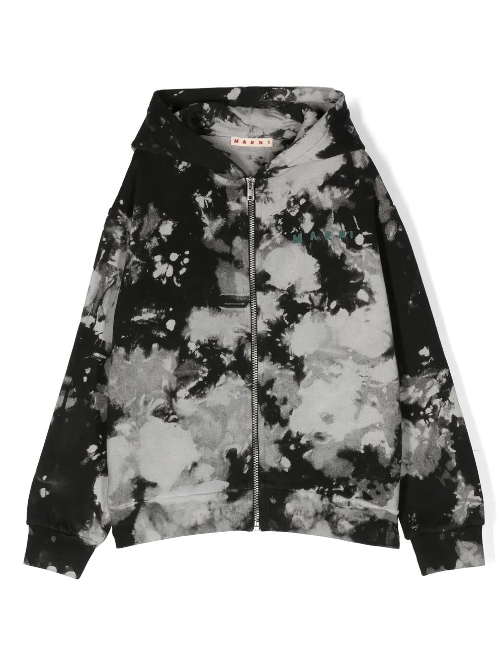 

Marni Kids hoodie con estampado tie-dye - Negro