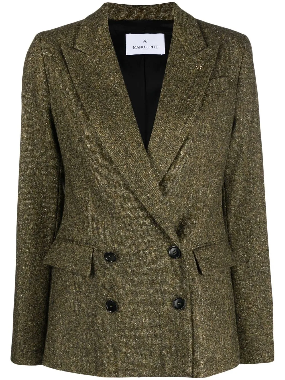 

Manuel Ritz blazer de tweed con doble botonadura - Verde