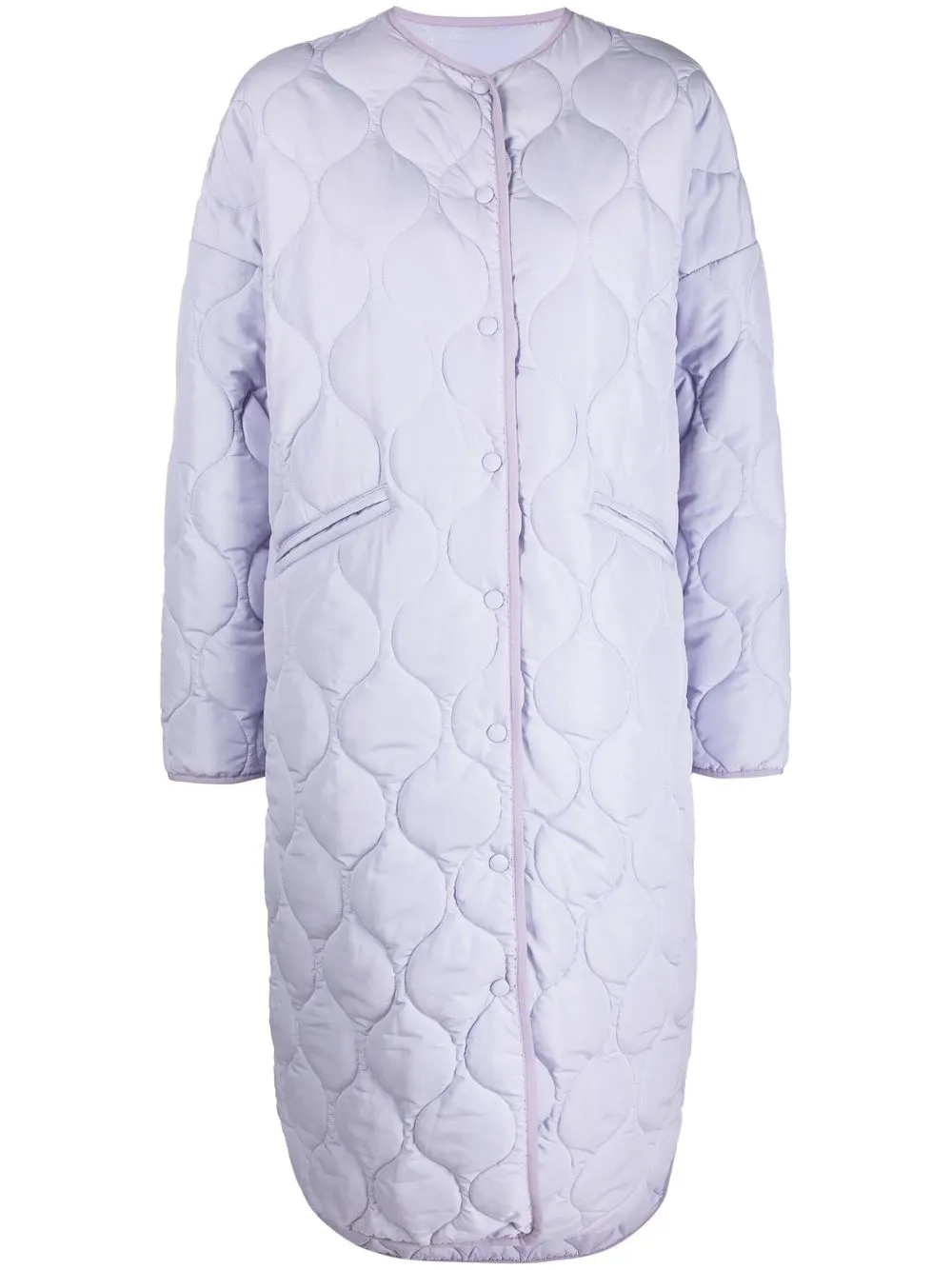 

Manuel Ritz quilted long-sleeve coat - Purple