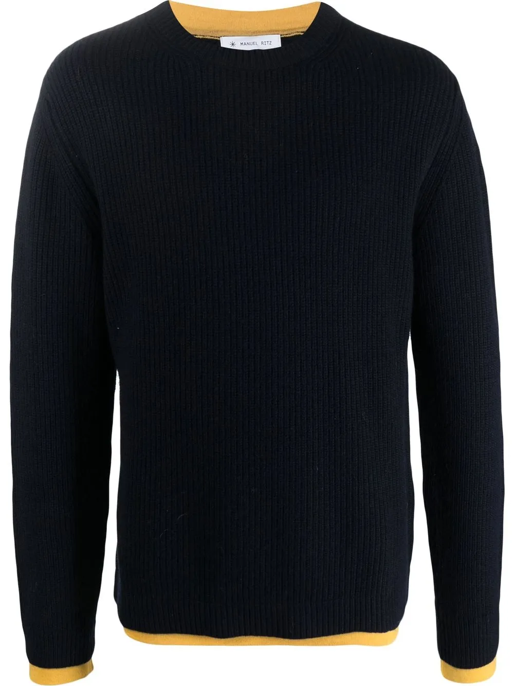 

Manuel Ritz contrast-trimmed crew-neck jumper - Blue