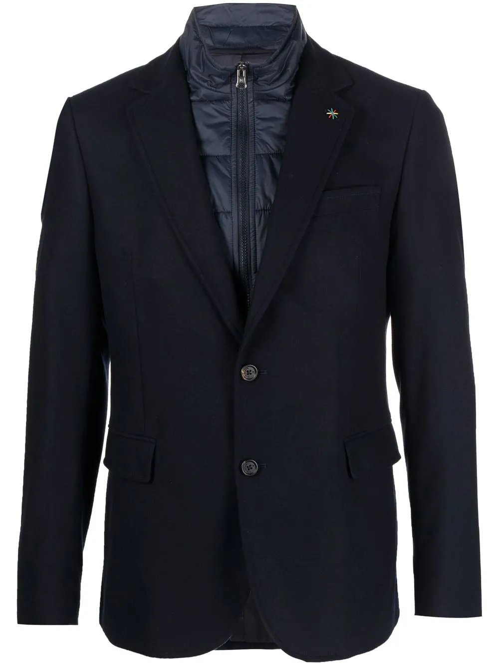 

Manuel Ritz blazer con doble capa y botones - Azul