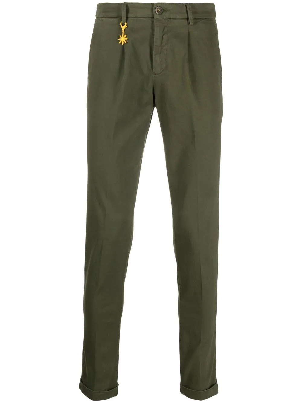 

Manuel Ritz pantalones tapered con dobladillo vuelto - Verde