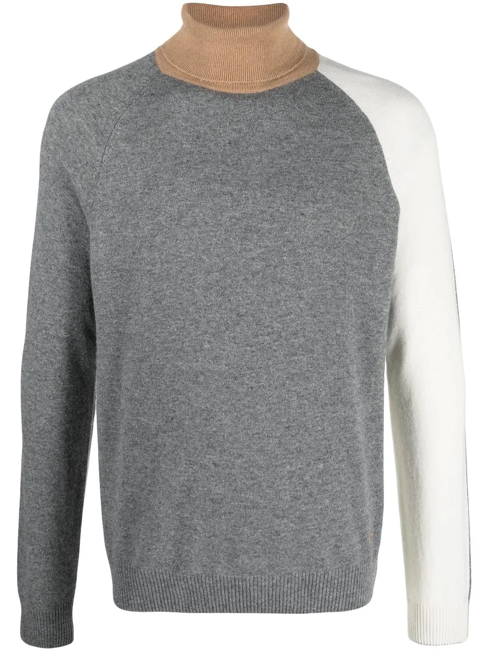 

Manuel Ritz colour-block roll neck sweater - Grey