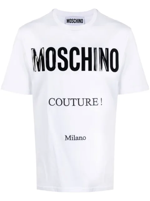 Moschino playera con logo estampado