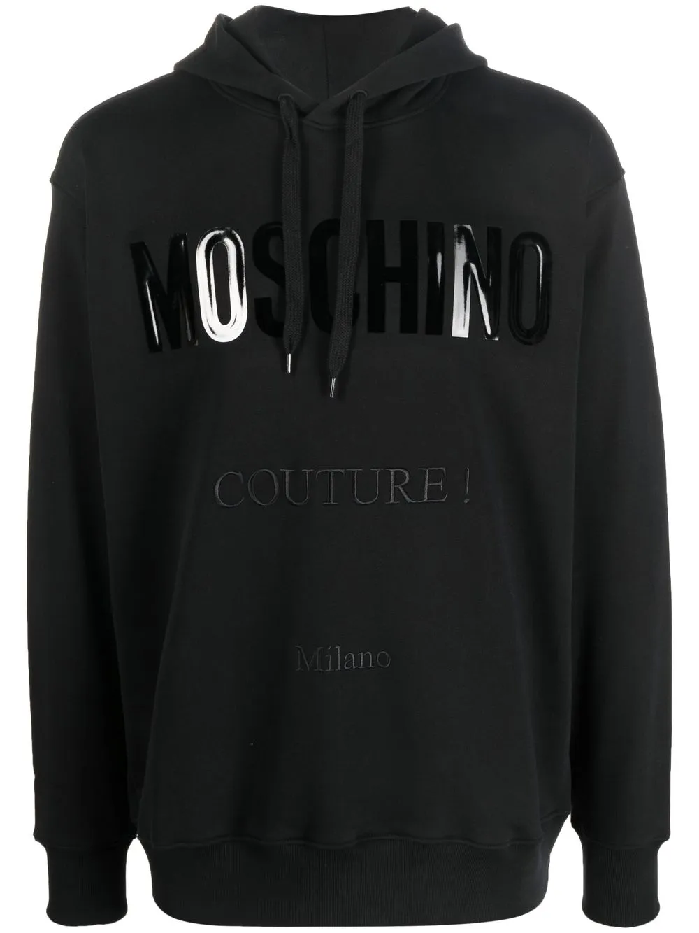 

Moschino logo-print organic cotton hoodie - Black