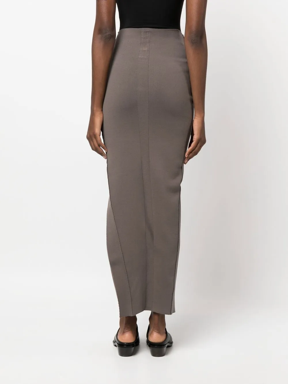 asymmetric mid-length skirt 