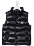 Moncler Enfant down-feather-filled logo-patch gilet - Blue