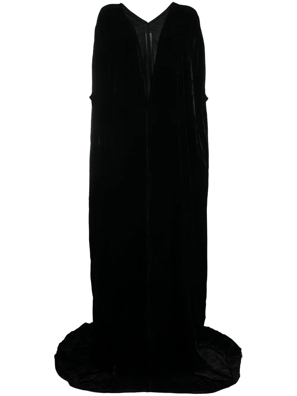 

Rick Owens sheer-panel draped evening dress - Black