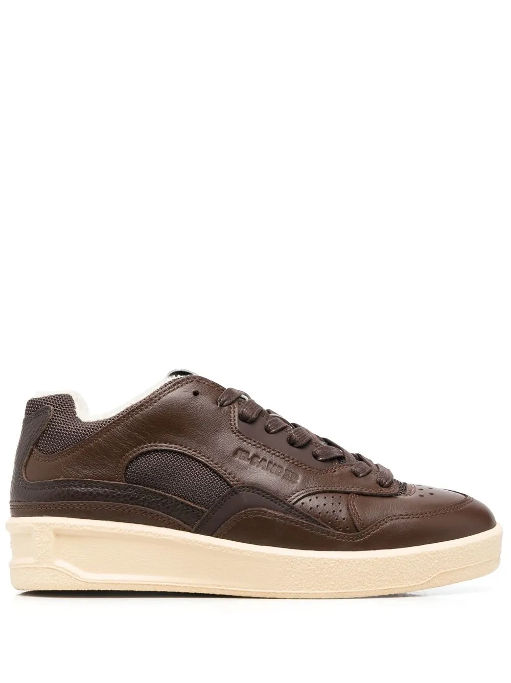 

Jil Sander tenis bajos Basket - Marrón