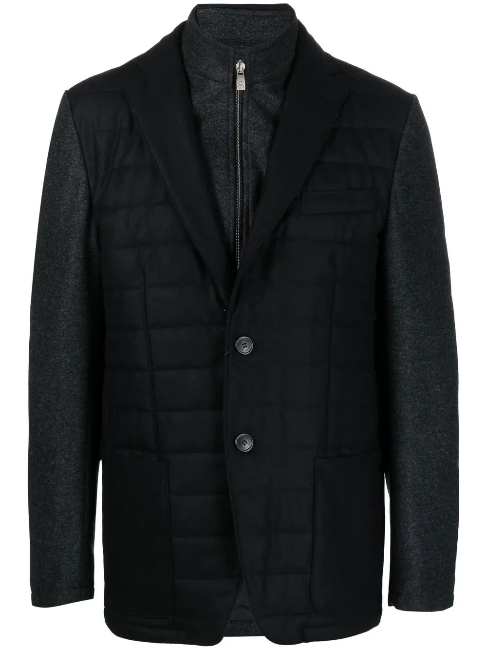 

Corneliani padded panel blazer - Black