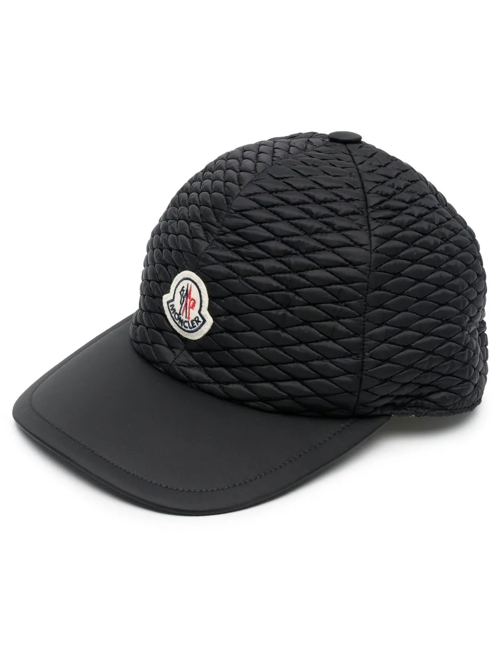 

Moncler gorra capitonada con parche del logo - Negro