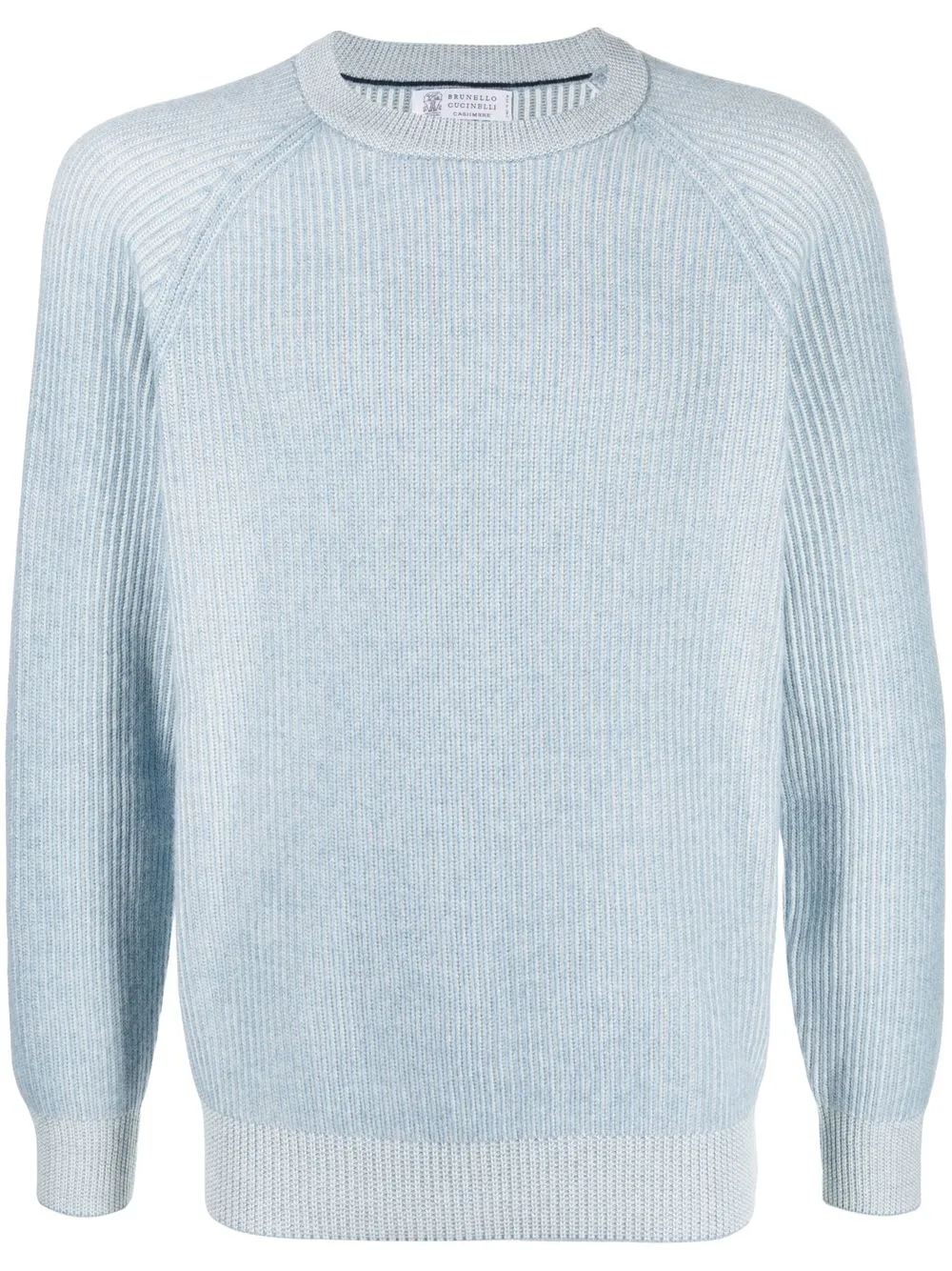 

Brunello Cucinelli ribbed-knit cashmere jumper - Blue