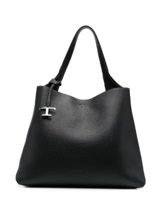 Tod's トッズ Tプレート ハンドバッグ | ブラック | FARFETCH JP