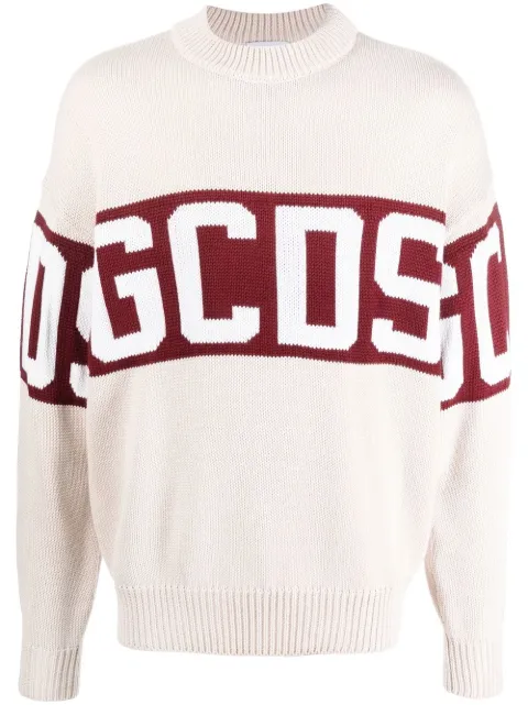 GCDS intarsia-knit ribbed jumper