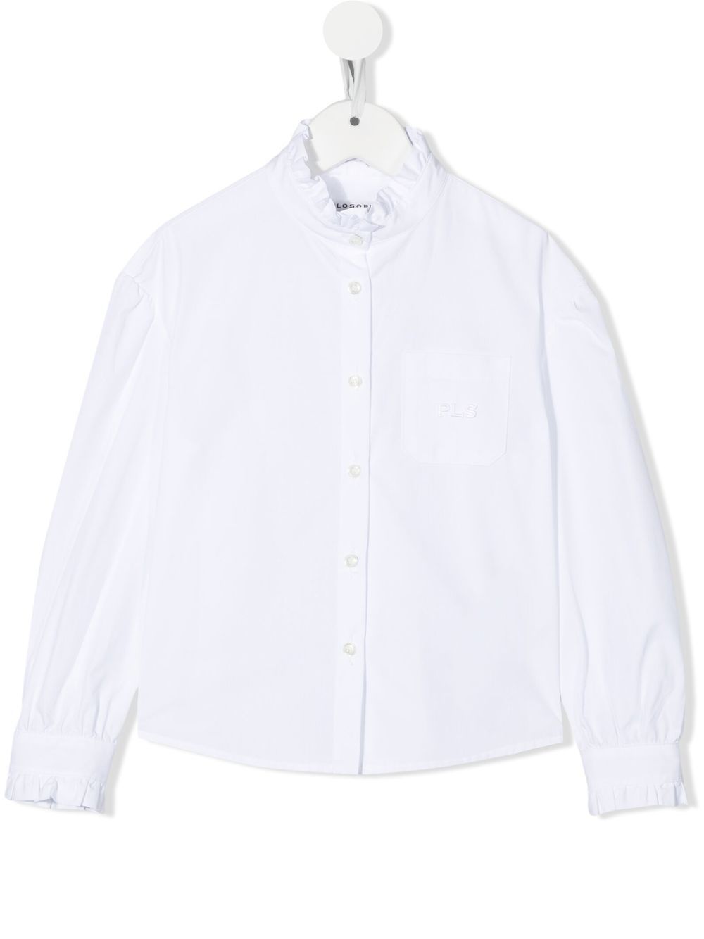 

Philosophy Di Lorenzo Serafini Kids camisa con volantes en el cuello - Blanco