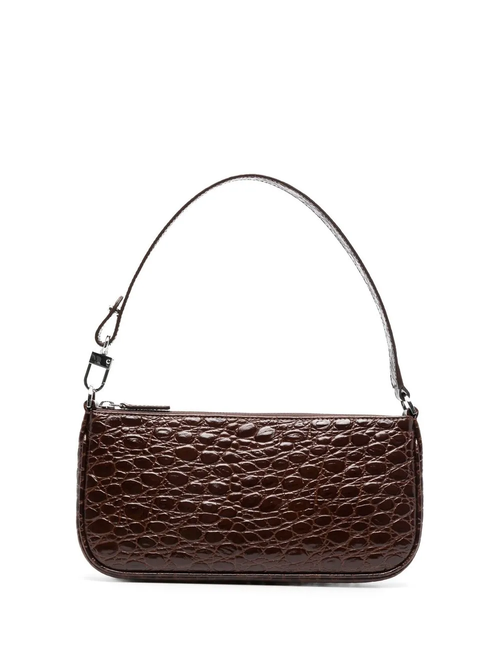 

BY FAR croco-embossed design shoulder bag - Brown