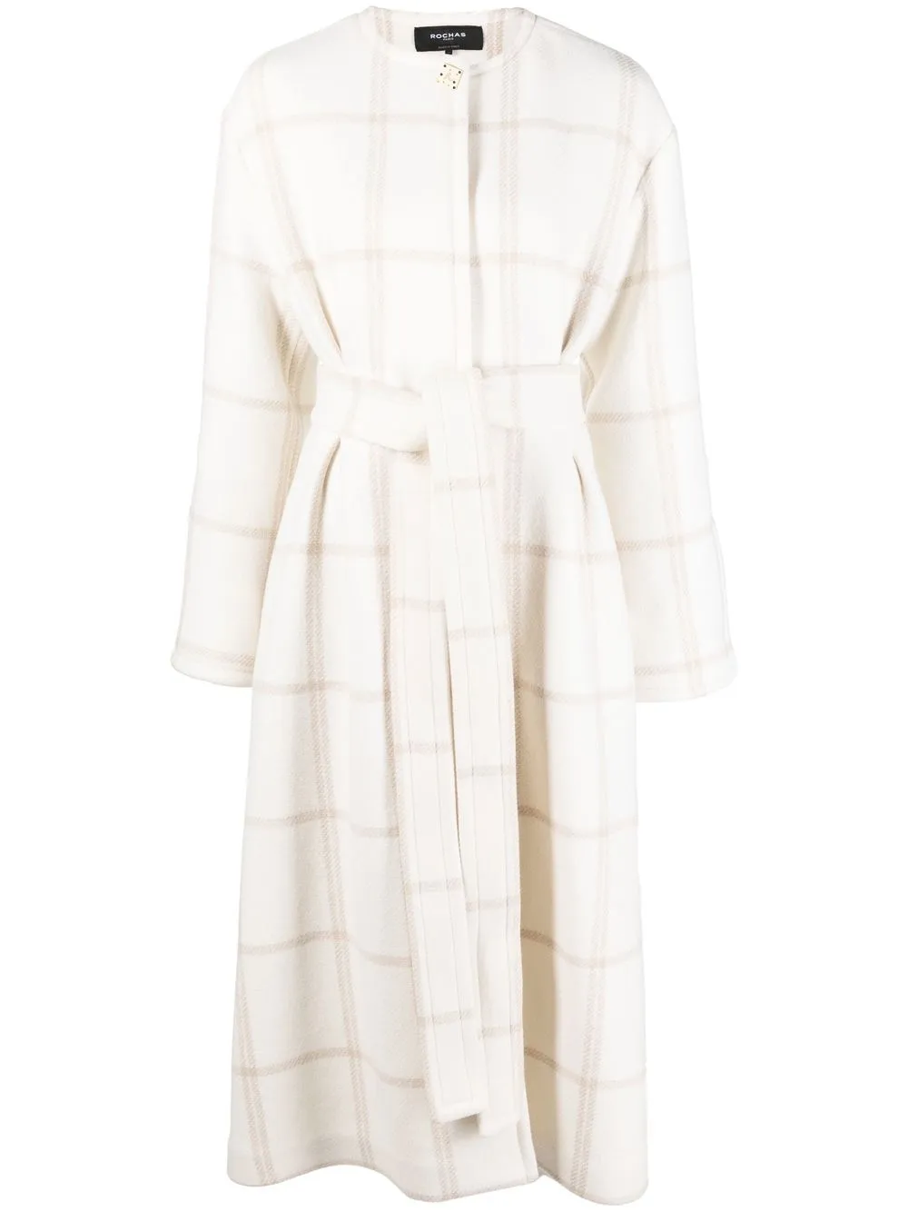 

Rochas Mantel belted wool coat - Neutrals