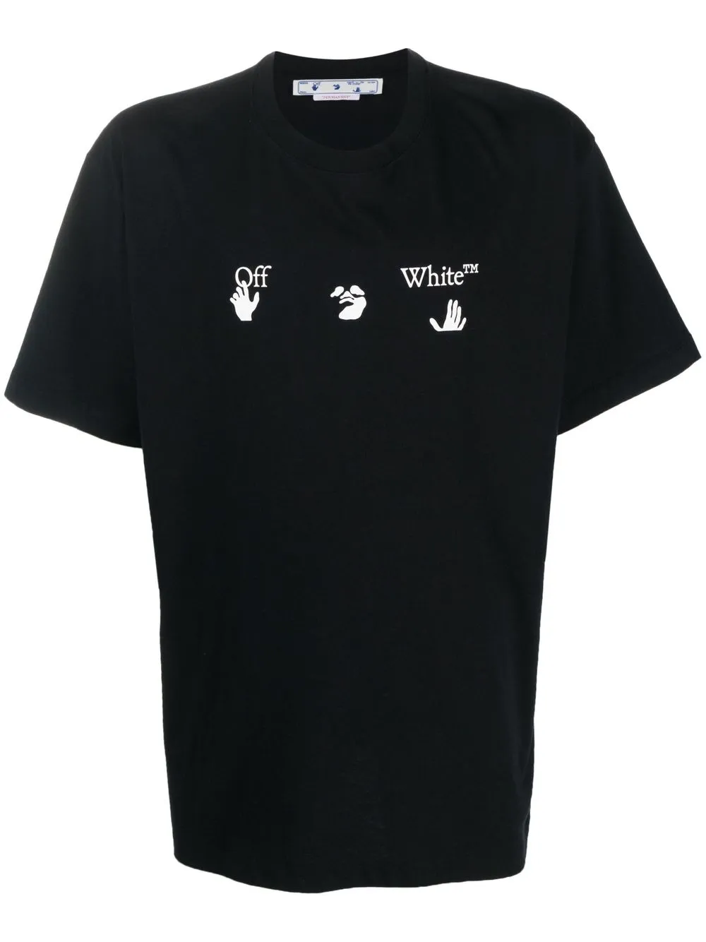 

Off-White playera con logo Hands Off - Negro