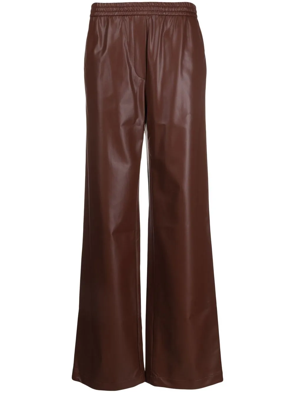 

Manuel Ritz faux-leather straight-leg trousers - Brown